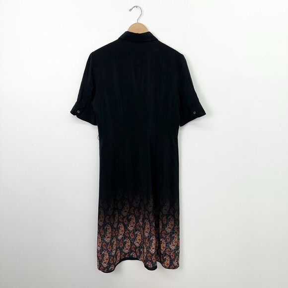 Altuzarra Women’s Black Silk Printed Orange Multicolored Ombre Print Shortsleeve - Picture 3 of 11